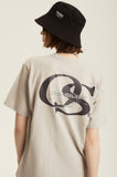 Odd Studio (オッドスタジオ) OS SERIF LOGO T-SHIRTS - SAND GRAY