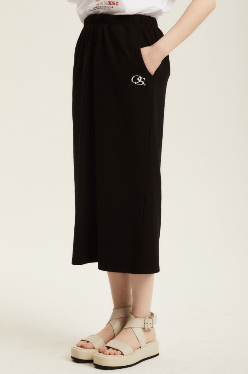 Odd Studio (オッドスタジオ) OS SWEAT SHIRT LONG SKIRT - BLACK
