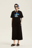Odd Studio (オッドスタジオ) OS SWEAT SHIRT LONG SKIRT - BLACK