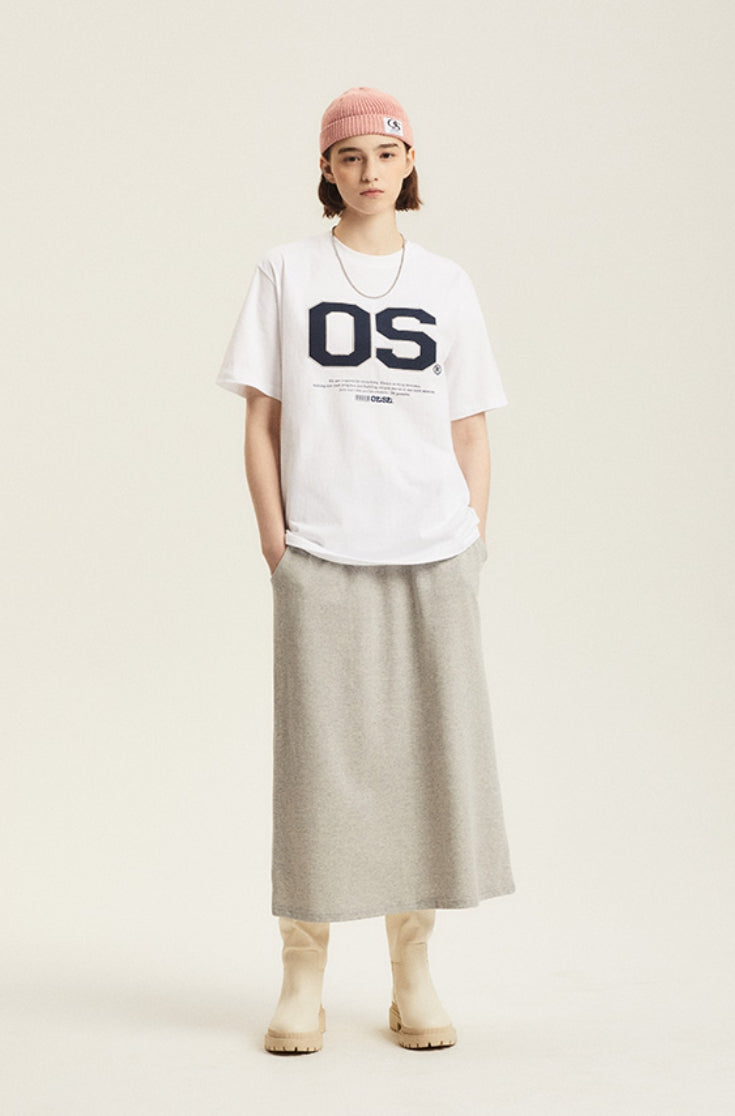 Odd Studio (オッドスタジオ) OS SWEAT SHIRT LONG SKIRT - GRAY