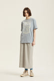 Odd Studio (オッドスタジオ) OS SWEAT SHIRT LONG SKIRT - GRAY