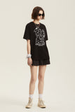Odd Studio (オッドスタジオ) GARDEN PARTY DRAWING T-SHIRT - BLACK