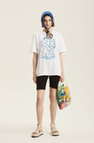 Odd Studio (オッドスタジオ) GARDEN PARTY DRAWING T-SHIRT - WHITE