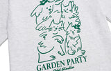 Odd Studio (オッドスタジオ) GARDEN PARTY DRAWING T-SHIRT - WHITE MELANGE