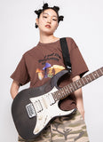 SPUNKY (スパンキー) BIG MUSHROOM T-SHIRT (BROWN)