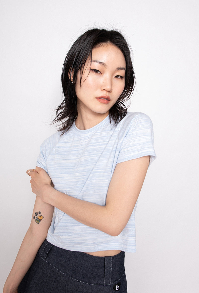 SPUNKY (スパンキー) MARBLING T-SHIRT (BLUE)