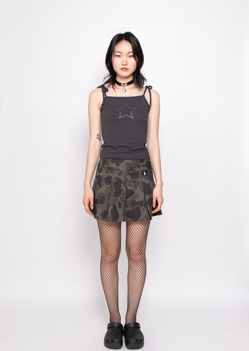 SPUNKY (スパンキー) PLEATS SKIRT (CAMO)