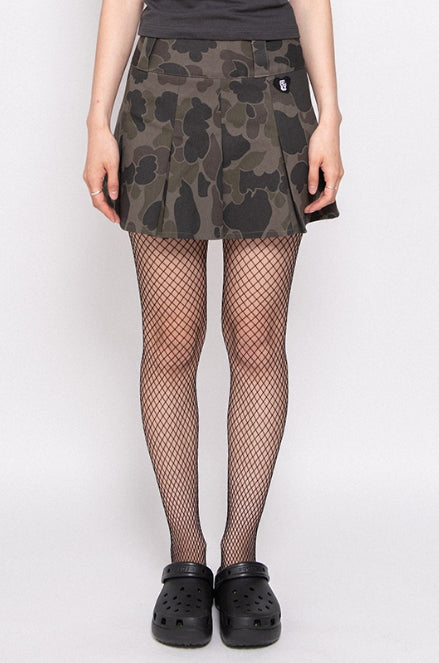 SPUNKY (スパンキー) PLEATS SKIRT (CAMO)