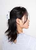 SPUNKY (スパンキー) CHECK RIBBON HAIRPIN (BLUE)