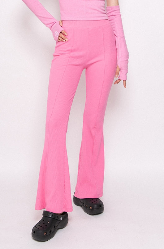 SPUNKY (スパンキー) LINE BOOTCUT PANTS (PINK)