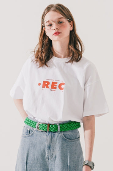 ダブルユーブイプロジェクト(WV PROJECT) Record short-sleeved shirt White MJST7584