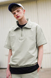 ダブルユーブイプロジェクト(WV PROJECT) Button Short-Sleeved Anorak Gray Beige MJST7580