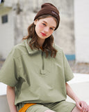 ダブルユーブイプロジェクト(WV PROJECT) Button Short-Sleeved Anorak Light Khaki MJST7580