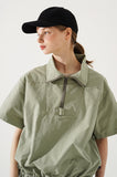 ダブルユーブイプロジェクト(WV PROJECT) Button Short-Sleeved Anorak Light Khaki MJST7580