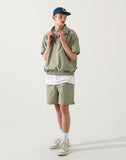 ダブルユーブイプロジェクト(WV PROJECT) Button Short-Sleeved Anorak Light Khaki MJST7580