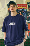 ダブルユーブイプロジェクト(WV PROJECT) Record short-sleeved shirt Navy MJST7584