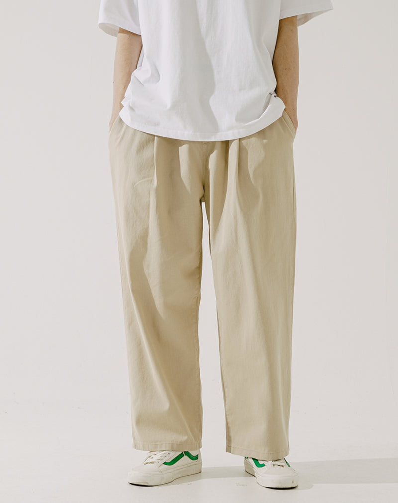 ダブルユーブイプロジェクト(WV PROJECT) Vine Cotton Banding Pants Beige JNLP7591