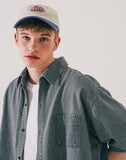 ダブルユーブイプロジェクト(WV PROJECT) Ring denim short-sleeved shirt Gray MJSS7588