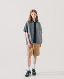 ダブルユーブイプロジェクト(WV PROJECT) Ring denim short-sleeved shirt Gray MJSS7588