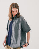 ダブルユーブイプロジェクト(WV PROJECT) Ring denim short-sleeved shirt Gray MJSS7588
