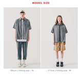 ダブルユーブイプロジェクト(WV PROJECT) Ring denim short-sleeved shirt Gray MJSS7588