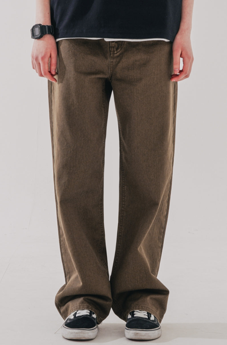 ダブルユーブイプロジェクト(WV PROJECT) Fade Color Cotton Pants Mocha Brown SHLP7608