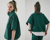 ダブルユーブイプロジェクト(WV PROJECT) Code short-sleeved jacket Green MJST7599