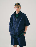 ダブルユーブイプロジェクト(WV PROJECT) Code short-sleeved jacket Navy MJST7599