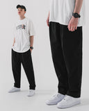 ダブルユーブイプロジェクト(WV PROJECT) Deep Tuck Loose Fit Tapered Banding Pants Black SHLP7606