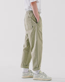 ダブルユーブイプロジェクト(WV PROJECT) Deep Tuck Loose Fit Tapered Banding Pants Khaki Gray SHLP7606