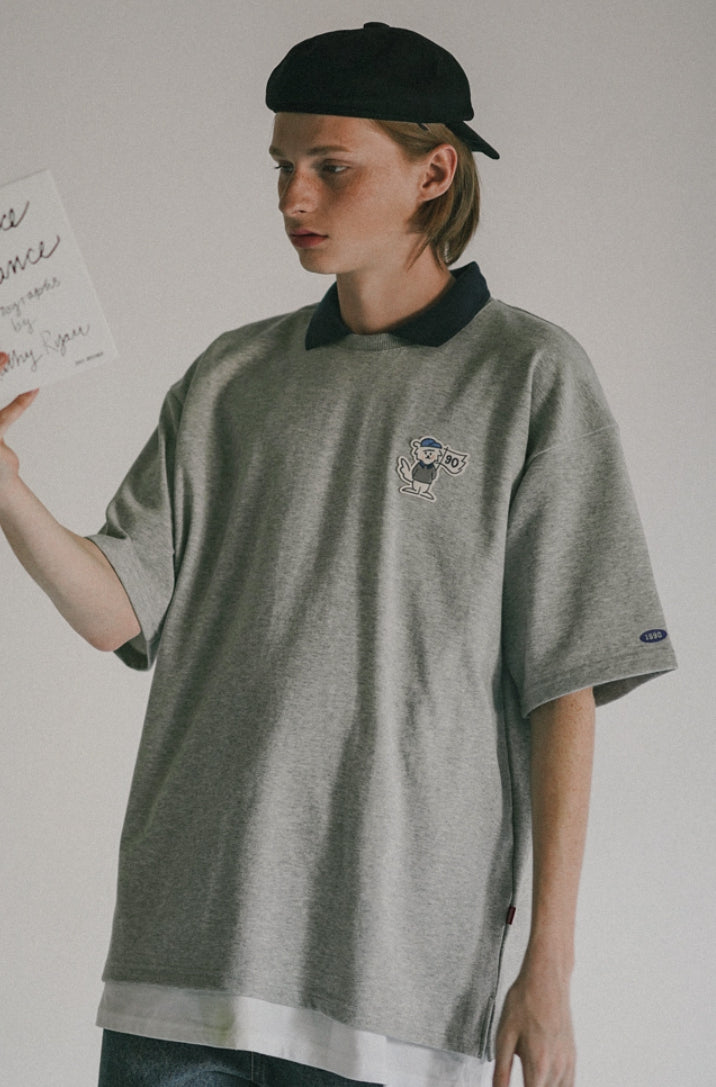 ダブルユーブイプロジェクト(WV PROJECT) Track patch T-shirt Gray JIST7601