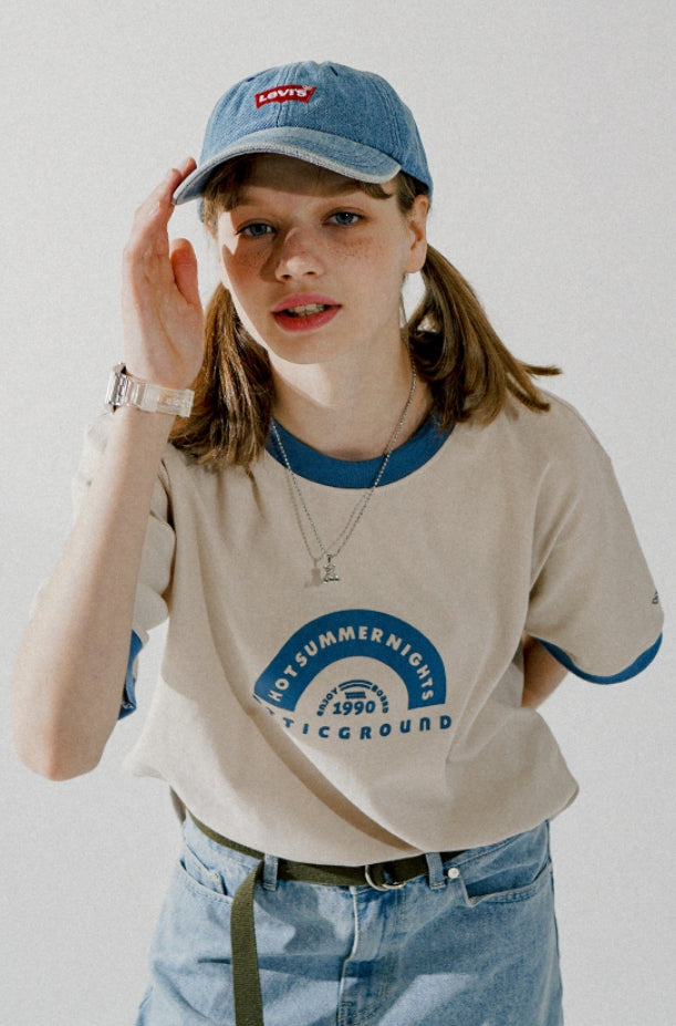 ダブルユーブイプロジェクト(WV PROJECT) Summer Night T-shirt Gray Beige MJST7604