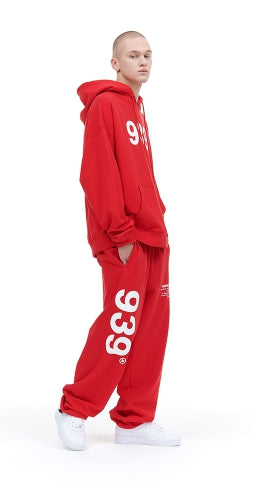 ARCHIVE BOLD (アーカイブボールド) 939 LOGO SWEAT PANTS (DEEP RED