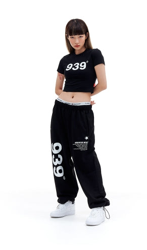 ARCHIVE BOLD (アーカイブボールド) 939 LOGO SWEAT PANTS (BLACK