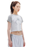 ARCHIVE BOLD (アーカイブボールド)　CROWN CROP TOP (GRAY)