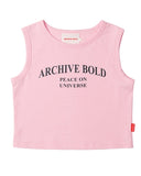 ARCHIVE BOLD (アーカイブボールド)　ARCH LOGO SLEEVELESS TOP (PINK)