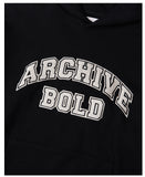 ARCHIVE BOLD (アーカイブボールド)　ARCH LOGO HOOD (BLACK)