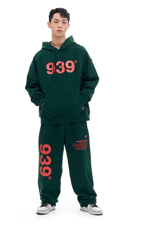 ARCHIVE BOLD (アーカイブボールド)　939 LOGO SWEAT PANTS (DEEP GREEN)