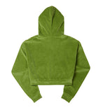 ARCHIVE BOLD (アーカイブボールド)　VELOUR CROP HOOD ZIP-UP (GREEN)