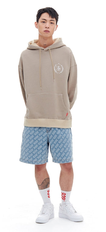 ARCHIVE BOLD (アーカイブボールド)　AB EMBLEM MIX HOOD (BEIGE)