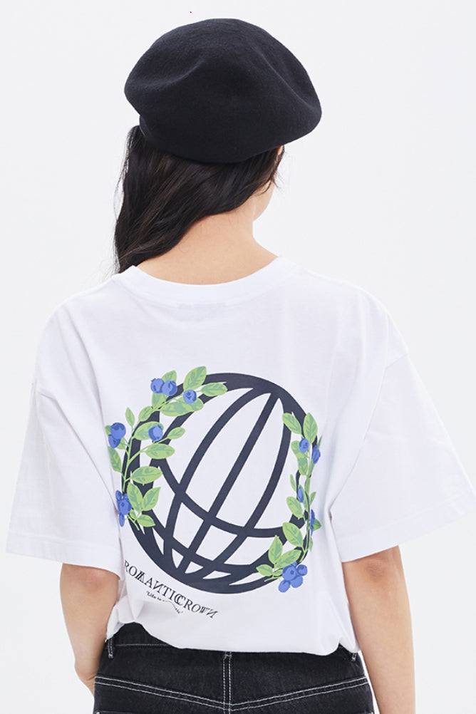 ROMANTIC CROWN(로맨틱 크라운) GLOBE BERRY TEE_WHITE