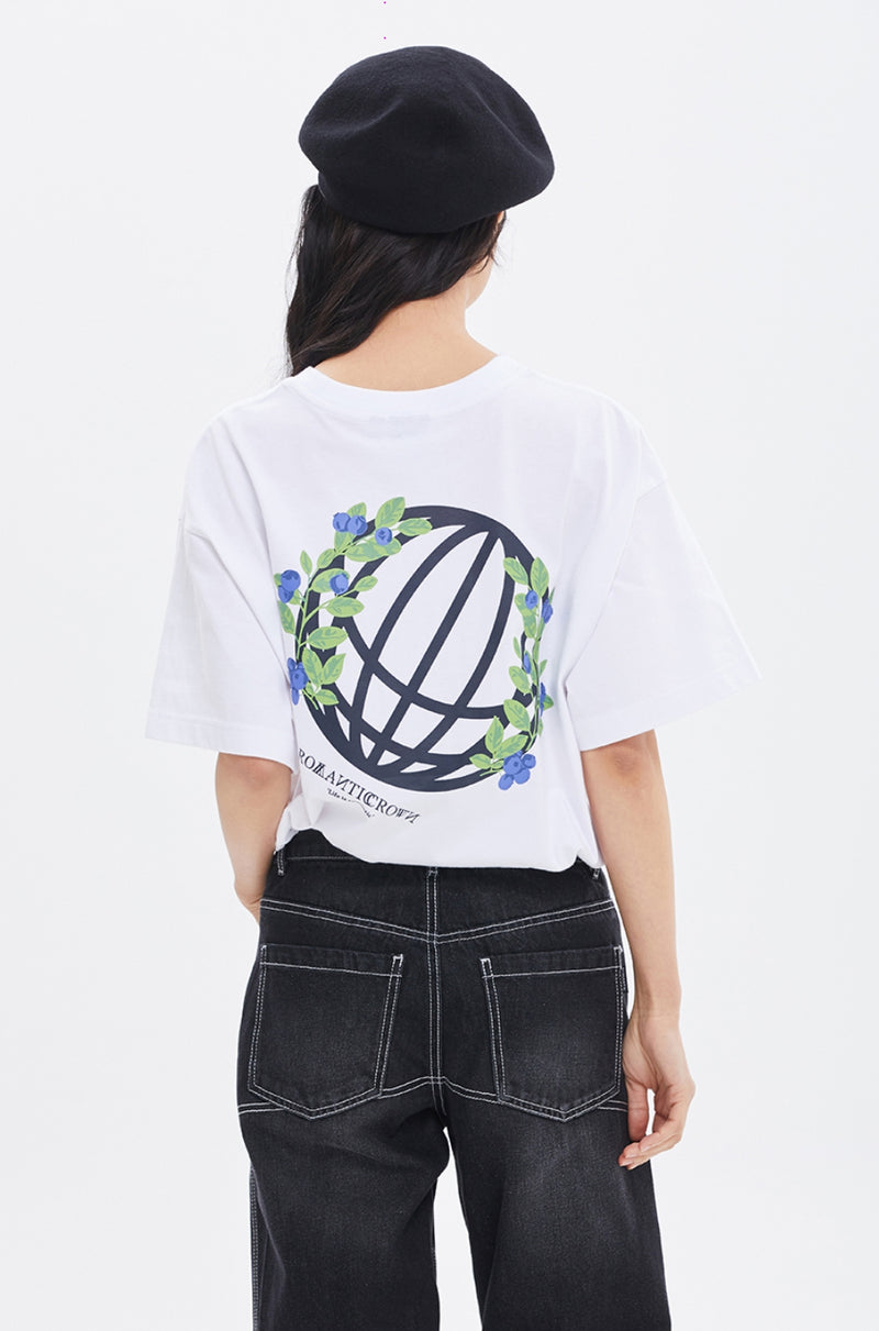ROMANTIC CROWN(로맨틱 크라운) GLOBE BERRY TEE_WHITE