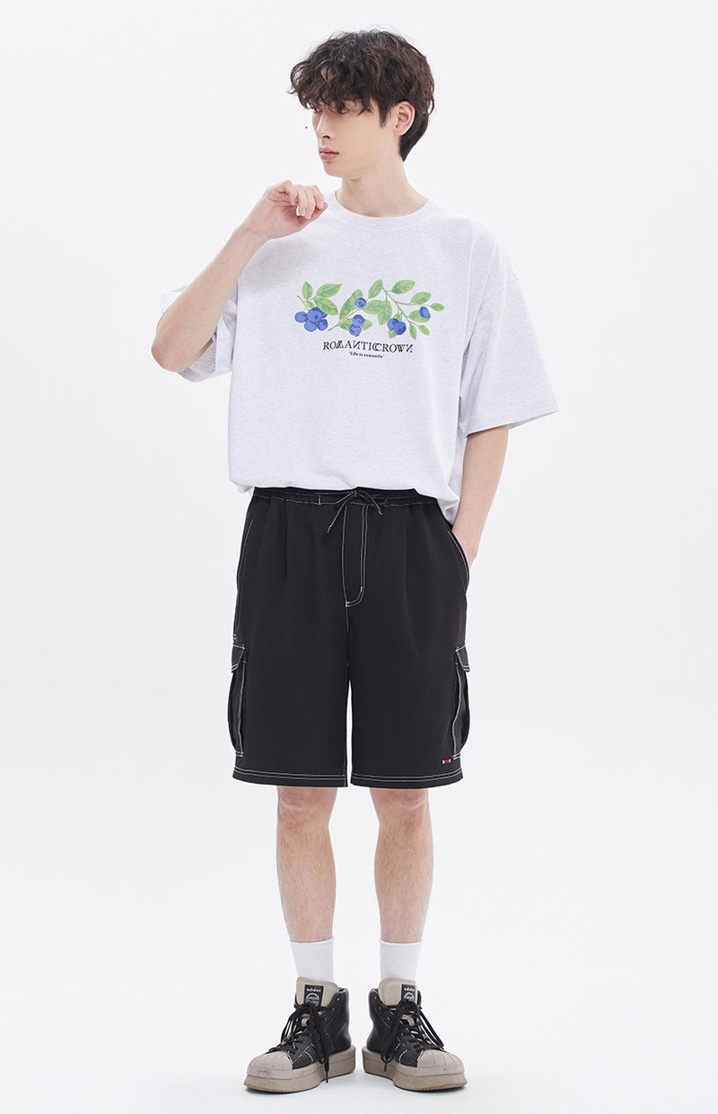 ROMANTIC CROWN(로맨틱 크라운) GLOBE BERRY TEE_LIGHT GREY