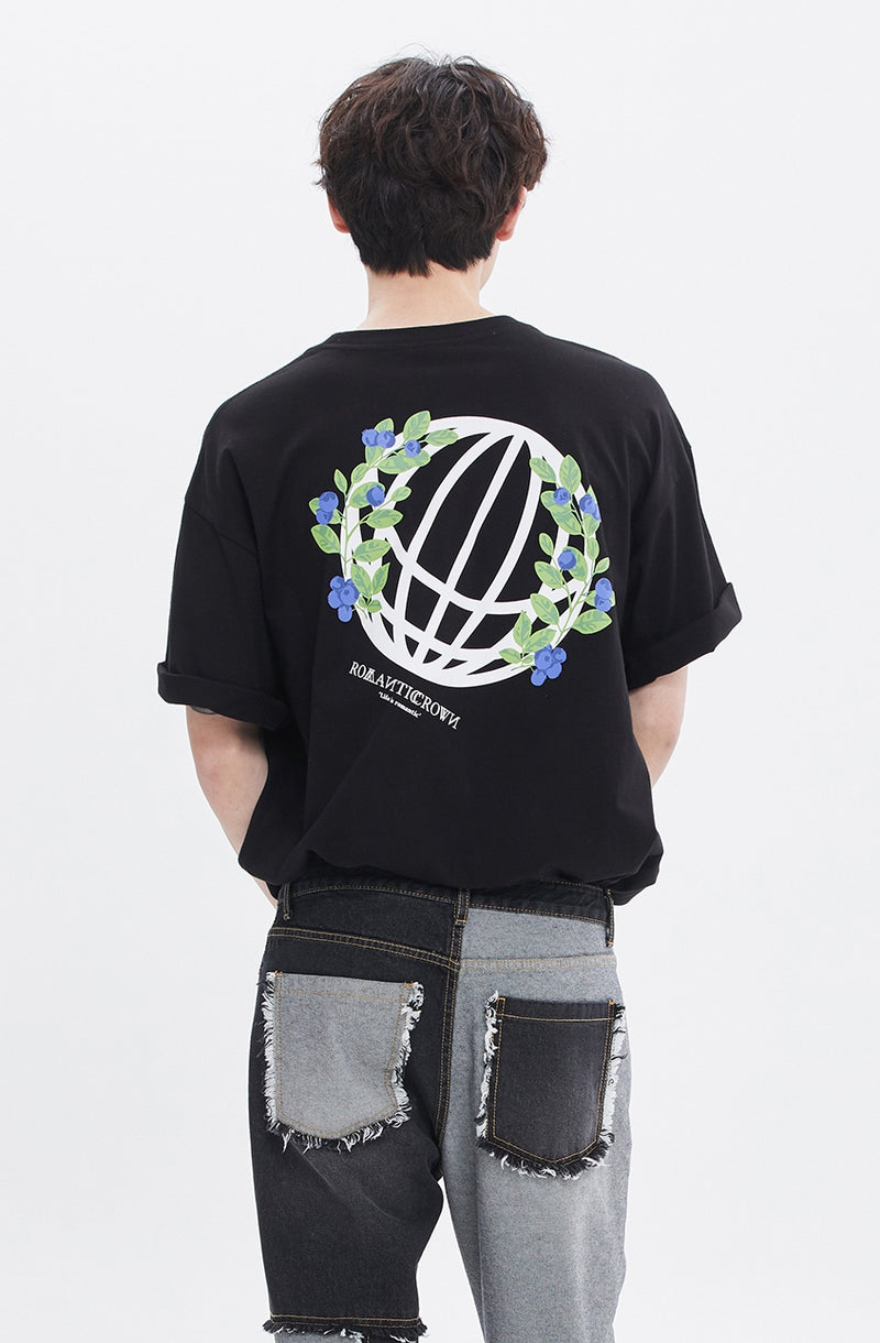 ROMANTIC CROWN(로맨틱 크라운) GLOBE BERRY TEE_BLACK