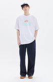 ROMANTIC CROWN(ロマンティック クラウン) ORANGE LOGO SLOGAN TEE_LIGHT GREY