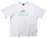 ROMANTIC CROWN(ロマンティック クラウン) ORANGE LOGO SLOGAN TEE_LIGHT GREY