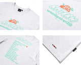 ROMANTIC CROWN(ロマンティック クラウン) ORANGE LOGO SLOGAN TEE_LIGHT GREY
