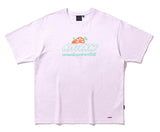 ROMANTIC CROWN(ロマンティック クラウン) ORANGE LOGO SLOGAN TEE_MELANGE LIGHT PURPLE