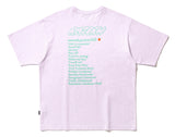 ROMANTIC CROWN(ロマンティック クラウン) ORANGE LOGO SLOGAN TEE_MELANGE LIGHT PURPLE