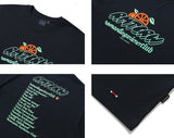 ROMANTIC CROWN(ロマンティック クラウン) ORANGE LOGO SLOGAN TEE_NAVY